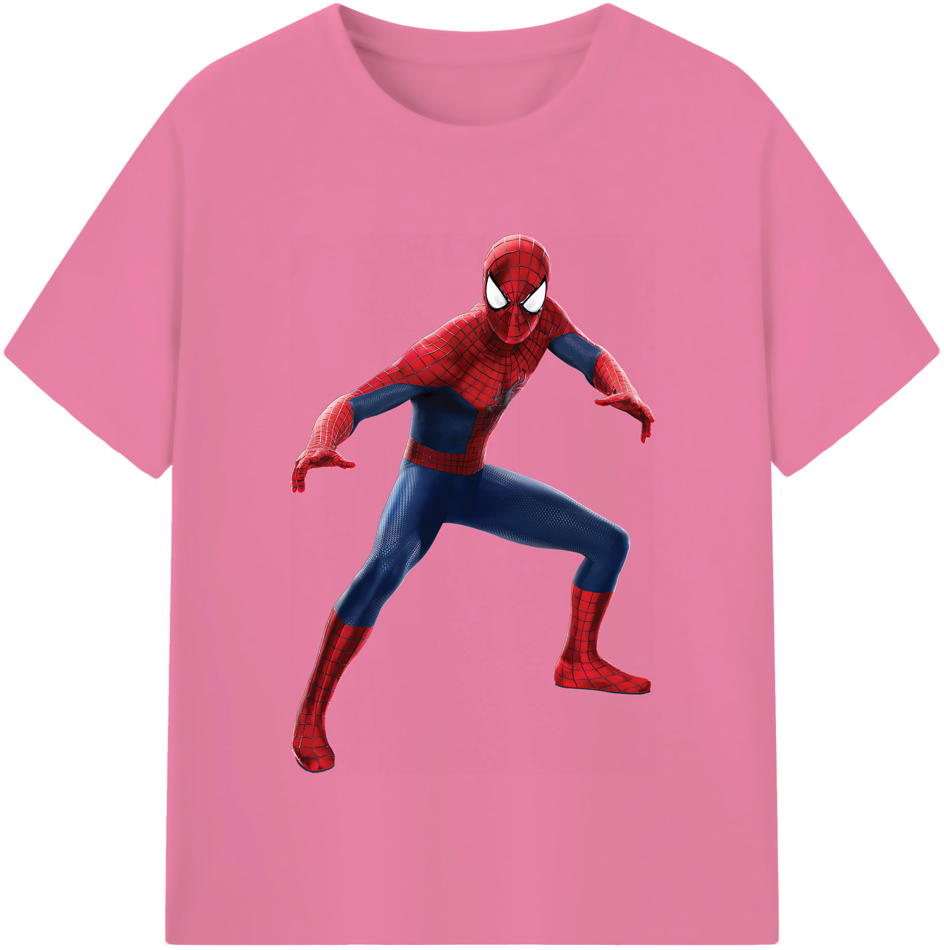 （画像用） Spider Man スパイダーマン 綿100％半袖Tシャツ（フロントプリント）